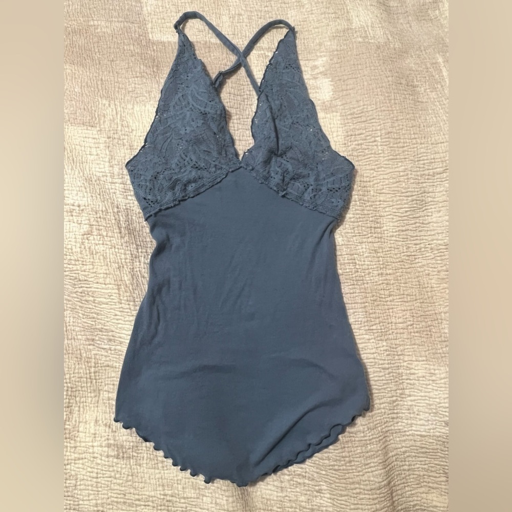 FREE PEOPLE Women’s Tank Top, Blue, XS